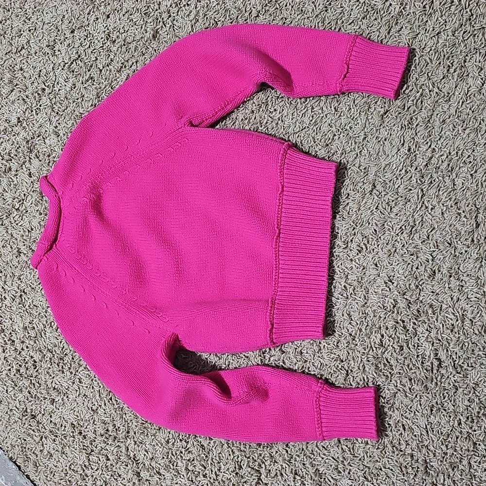 Good American Sweater Mock Neck Knit Top Pink Small Cozy Super Soft Roll Neck - Picture 9 of 9